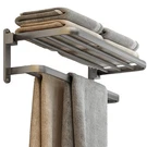 Bozwell Bathroom Lavatory Towel Rack With Two BARS,20-INCH Shelf .... Fixed Price $59.14.