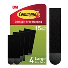 Command 17206BLK-ES Foam Black Large Picture Hanging Strip 4 Lbs. Capacity. Fixed Price $9.60.