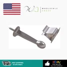 Hardware Essentials By Hillman 852924 Rigid Door Stops With Holder Satin Chrome. Fixed Price $14.99.