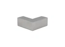 Roll Formed Cap Rail Corner 90 Degree Horizontal 1-1/2" Square Polished Stain. Fixed Price $63.93.