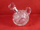 English Silver Topped Cut Glass Oil Decanter By John Grinsell & Sons C1914. Fixed Price $126.60.