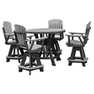 Os Home And Office CR130LGB-K Five Piece Round Counter Height Dining Set. Fixed Price $3379.61.