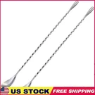 Stainless Steel Long Handle Mixing Spoon Set Cocktails Drinks Bartending 12 Inch. Fixed Price $10.22.