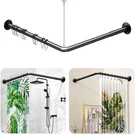 Shaped Shower Curtain Rod 23''-53'' X Adjustable Corner. Fixed Price $44.99.