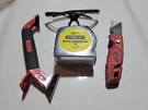 Milwaukee Fastback Utility Knife Stanley Powerlock Tape Measure Tool Lot. Fixed Price $30.00.