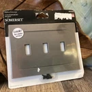 Somerset 3-GANG Screwless Toggle Switch Wall Plate Brushed Nickel 662658. Fixed Price $18.31.
