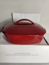 Williams Sonoma Essential Stoneware 9" Square Covered Baker W/ Lid & Box. Fixed Price $59.99.