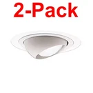 Halo 2-PACK 4 In. Matte White Recessed Ceiling Light Adjustable Eyeball Trim. Fixed Price $21.18.
