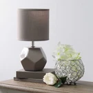 Simple Designs LT2065-GRY Round Prism Mini Table Lamp With Matching Fabric Sh.... Fixed Price $464.53.
