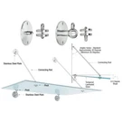 Brushed Stainless Glass Awning Support System Mounting Kit By Laurence. Fixed Price $470.00.