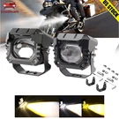 Motorcycle Led Spotlight Dual Color Hi/low Beam Fog Lamps For Car Trucks Suv Utv. Fixed Price $27.99.
