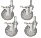 New! Heavy Duty Industrial Stem Casters (4-PACK), 5", W/wheel Locks, 1006325603. Fixed Price $39.99.