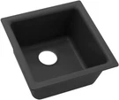 Quartz Kitchen Sink 15" X7" Black Single Bowl Dual Mount Bar Brushed. Fixed Price $199.99.