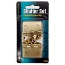 Ultra Shutter Hinge Complete Hardware Set 4 Panel Kit Brass Finish. Fixed Price $21.95.