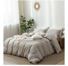 Moomee Bedding Duvet Cover Set (heathered Cream Grey, Queen 90"X90". Fixed Price $40.00.