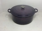 Creuset 28 Dutch Oven Purple Enamel Cast Iron 7.25QT. Nice. Fixed Price $224.90.