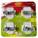 3M Command Adhesive Wall Mounted White Gray Broom Mop Grippers 4 Pack. Fixed Price $16.99.