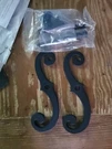 Pair Acorn RK4BQ Black Forged Steel Large Shutter Dogs Holdback 6-3/4". Fixed Price $19.95.