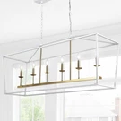 Jonathan Y 49" Classic Traditional Metal 6-BULB Led Pendant White/gold Pagoda. Fixed Price $303.99.