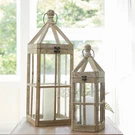 Contemporary Light Wood Lantern Set Of 2. Fixed Price $171.00.
