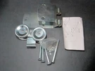 Battalion 4-5/8" 8-3/8" 2-1/4" Wheeled Sliding Door Box Rail Apron Bracket. Fixed Price $21.95.