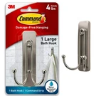Command Large Double Bathroom Wall Hook, Damage-free Hanging With Adhesive St.... Fixed Price $12.78.