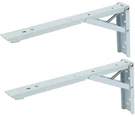 Ogrmar 2PCS 12IN White 90 Degree Spring Loaded Folding Support Shelf Bracket. Fixed Price $11.00.