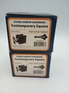 2 Keyed Alike Stone Harbor Contemporary Square Deadbolt, Sc Keyway, Matte Black. Fixed Price $34.99.