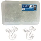 Sharp Tank Clear Hinged Ceiling Hooks - 40 Pack Of + Container. Fixed Price $33.99.