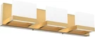 Gold Bathroom Vanity Fixtures Modern Led 3-LIGHT Frosted Acrylic Lampshade. Fixed Price $53.93.