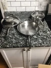 Williams Sonoma Stainless Steel Thermo Clad 3PCS Set. Fixed Price $260.00.