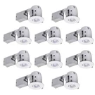 Globe Electric 4 In. White Dimmable New Construction+remodel (10-PACK) No Bulbs. Fixed Price $72.99.