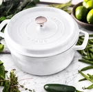 Staub 7 Qt Enameled Cast Iron Round Dutch Oven Made In France. Fixed Price $269.94.