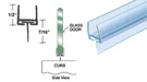 Crl Polycarbonate Bottom Rail With Wipe For 1/2" Glass - 31 In Long. Fixed Price $13.34.