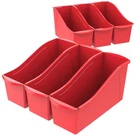 Storex Large Book And Magazine Bin, Red, 6-PACK. Fixed Price $35.02.