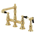 Kingston Brass KS7272PKLBS Duchess Bridge Kitchen Faucet With Sprayer. Fixed Price $381.81.