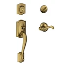 Schlage Camelot Single Cylinder Handleset Left Flair Lever Antique Brass. Fixed Price $209.99.