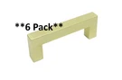 Pack- Origin 21 76MM Center To Brushed Brass Square Handle Pulls. Fixed Price $34.99.