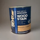One Quart Behr Premium Fast Drying Water-based Wood Stain Weathered Gray B4536. Fixed Price $20.00.