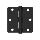Deltana SS35R41B 3.5" X 1/4" Radius Hinge Paint Black Pair. Fixed Price $26.70.