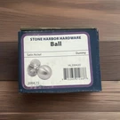 Ball Door Knob, Dummy (non-turning) Latch, Satin Nickel By Stone Harbor Hardware. Fixed Price $18.69.