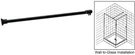 Crl SUP10BL Black Frameless Shower Door Fixed Panel Wall-to-glass Support Bar. Fixed Price $83.64.