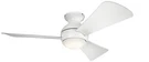Kichler 330151MWH Sola 44" Led Ceiling Fan Matte White. Fixed Price $439.97.