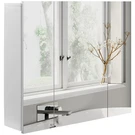 Bathroom Mirror Cabinet Wall Mount Storage Organizer W/ Door, Shelves, White. Fixed Price $95.99.