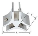 Crl Chrome Anodized Three-way 120 Degree Standard Connector For 3/8" Glass. Fixed Price $35.00.