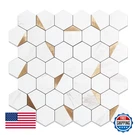 Oyasimi 10-SHEET Hexagon Peel & Stick Backsplash Tile 12X12 Carla White Mixed. Fixed Price $78.40.