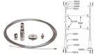 Crl Floor To Ceiling Cable Kit For 1/4" 3/8" Glass Polished Nickel. Fixed Price $89.30.