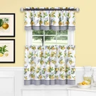 Lemon Drop 3-PIECE Printed Kitchen Curtain Set, Yellow, Tiers 58X36, Swag 58X14. Fixed Price $17.71.