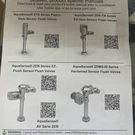 Zurn Urinal Flush Valve ZER6003PL-WS1-CPM Plus Side Mount Battery Operate. Fixed Price $280.00.
