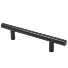 Bar Cabinet Pull, 96 Millimeters, 156MM Overall Length, Matte Black By Stone Har. Fixed Price $16.76.